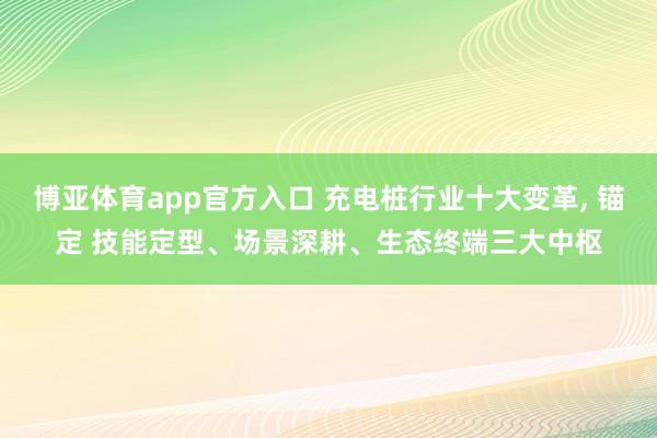 博亚体育app官方入口 充电桩行业十大变革， 锚定 技能定型、场景深耕、生态终端三大中枢