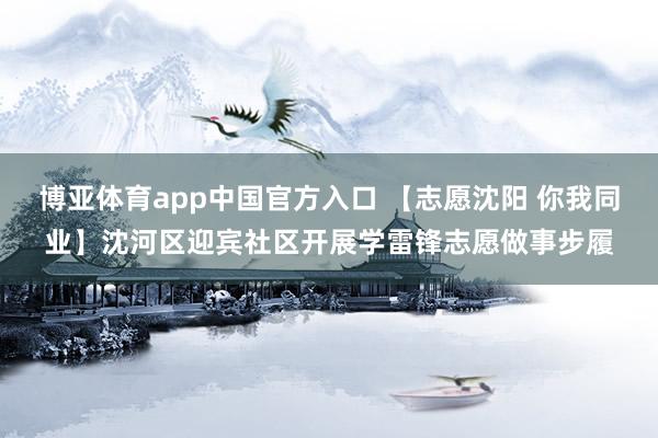 博亚体育app中国官方入口 【志愿沈阳 你我同业】沈河区迎宾社区开展学雷锋志愿做事步履