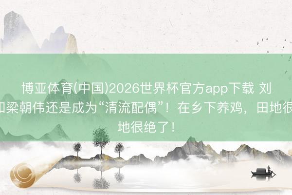 博亚体育(中国)2026世界杯官方app下载 刘嘉玲和梁朝伟还是成为“清流配偶”！在乡下养鸡，田地很绝了！