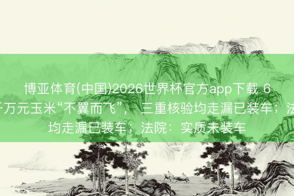 博亚体育(中国)2026世界杯官方app下载 60节火车皮价值千万元玉米“不翼而飞”， 三重核验均走漏已装车；法院：实质未装车